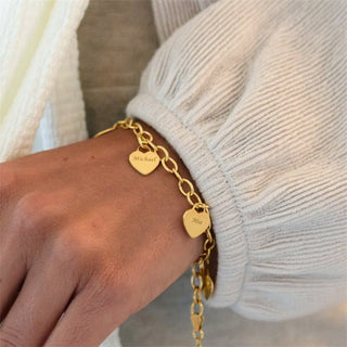 Custom Name Heart Charm Bracelet