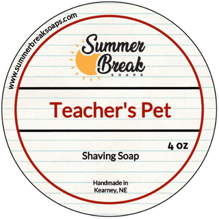 Summer Break Soaps Teacher's Pet Shaving Soap 4 Oz