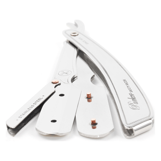Parker SRX Heavy Duty Stainless Steel Handle Clip Type Barber Straight Razor