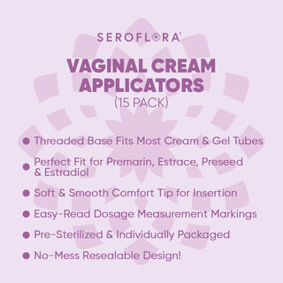 Disposable Vaginal Cream Applicators  for Premarin, Estace & many others (15ct)