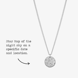 Custom Star Map Coin Necklace