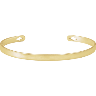 Juliette 14K Yellow Gold Engravable Diamond Cuff Bracelet