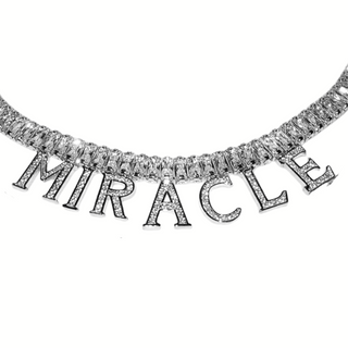 Iced Custom Name Dangle Letter Baguette Necklace