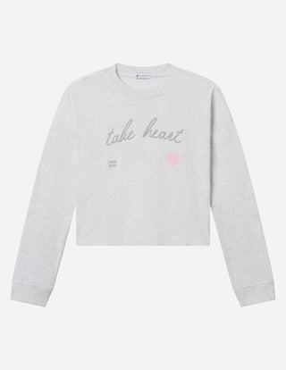 Take Heart Cropped LS Women's Tee