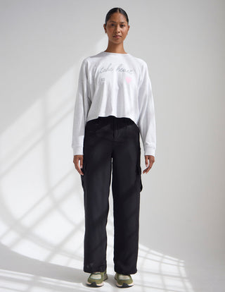 Take Heart Cropped LS Women's Tee