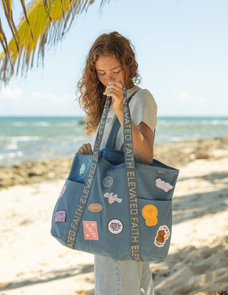 The Large Everyday Denim Tote Patch Kit