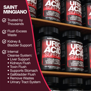 Uric Acid Support -120 Capsules - Supports Kidney Cleanse Detox & Repair, Gallbladder & Urinary Tract Issues