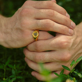 Single Initial Signet Ring