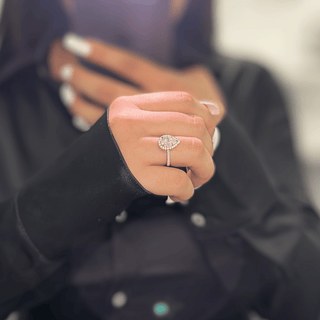 2.0ct Pear Cut Moissanite Diamond Engagement Ring