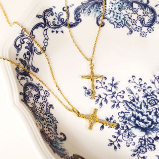 Interwoven Knot Cross Pendant Necklace