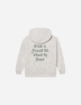 What a Friend in Jesus Camo Kids Hoodie