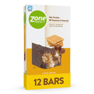 ZonePerfect Fudge Graham Nutrition Bars, 12 Count (1.76 oz Each)