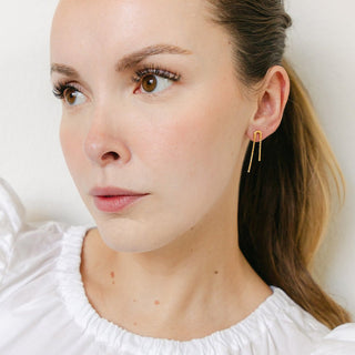 Arc Double Chain Earring - Final Sale