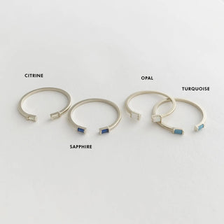 Birthstone Baguette Ring