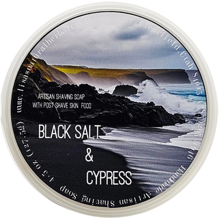 Lisa's Natural Herbal Creations Black Salt & Cypress Shaving Soap 4.5 oz