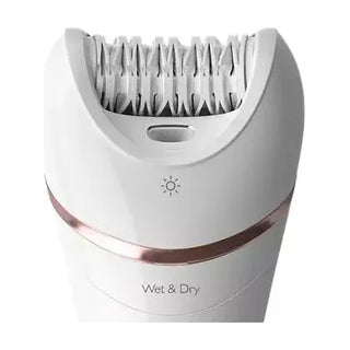 Philips Epilator Series 8000 5 in 1 Shaver Trimmer Pedicure and Body Exfoliator with 9 Accessories - 16 Oz