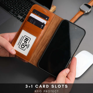 Casper iPhone 16 Wallet Case Leather MagSafe
