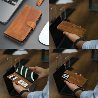 Casper iPhone 16 Pro Wallet Case Leather MagSafe