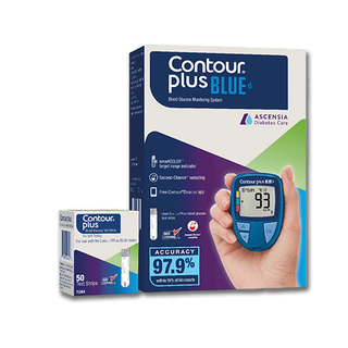 Contour®plus blue Accurate1 and trustworthy results 1x2 Blood Glucose Meter