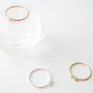 Crystal Baguette Ring