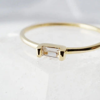 Crystal Baguette Ring