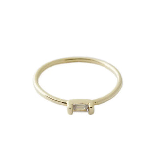 Crystal Baguette Ring