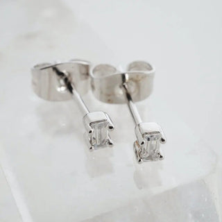 Crystal Baguette Studs