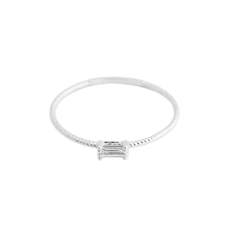 Crystal Baguette Twist Ring
