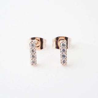Crystal Drop Bar Earrings