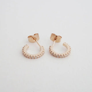 Crystal Huggie Hoops