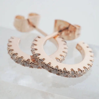 Crystal Huggie Hoops
