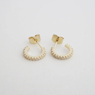 Crystal Huggie Hoops