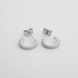 Crystal Huggie Hoops