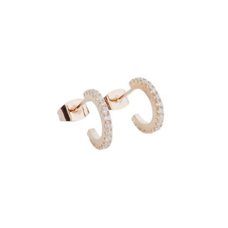Crystal Huggie Hoops