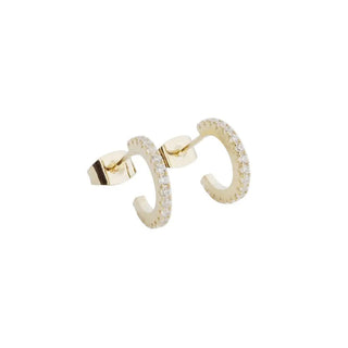 Crystal Huggie Hoops