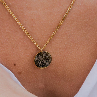 Custom Star Map Coin Necklace