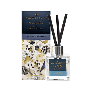 Via Mercato Natale Vanilla & Bourbon Petite Reed Diffuser 1.3oz