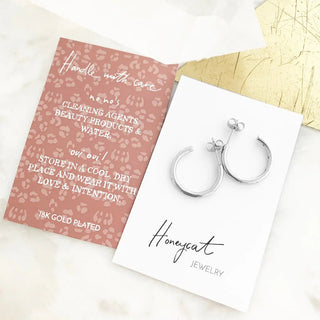 Dotted Crystal Hoops - Final Sale