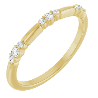 Élise 14K Gold Diamond Stackable Ring – 1/8 CTW