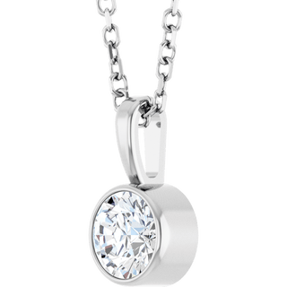 Élise 14K Gold Bezel Diamond Necklace – 0.25 CT