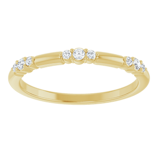 Élise 14K Gold Diamond Stackable Ring – 1/8 CTW
