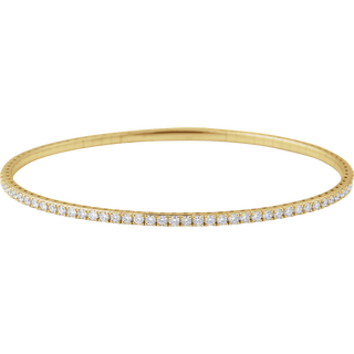 Étoile 14K Gold Flexible Diamond Bangle – 1 CTW