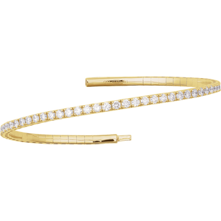 Étoile 14K Gold Flexible Diamond Bangle – 1 CTW