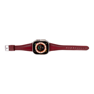 Evansville Slim Leather Bands for Apple Watch 9, Ultra 2 & SE