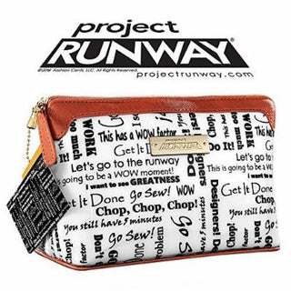 Let's Go To The Runway Cosmetic Case, Brown Trim