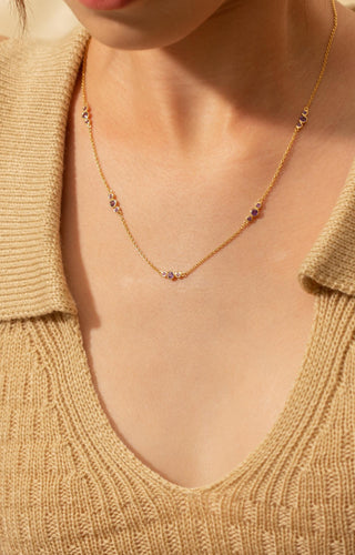 African Amethyst Bubbles Necklace