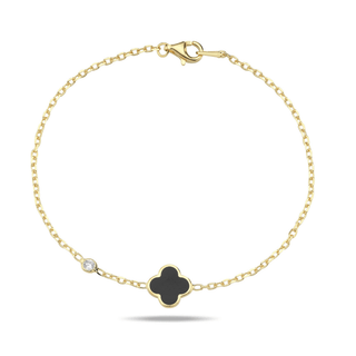 Clover Leaf Bracelet- Black
