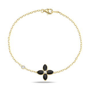Moroccan Flower Bracelet- Black