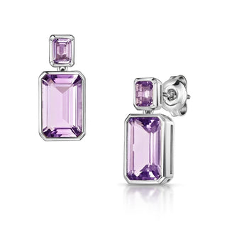 Angelina Pink Amethyst Earrings