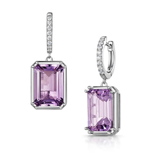 Dangle Dazzling Pink Amethyst Earrings